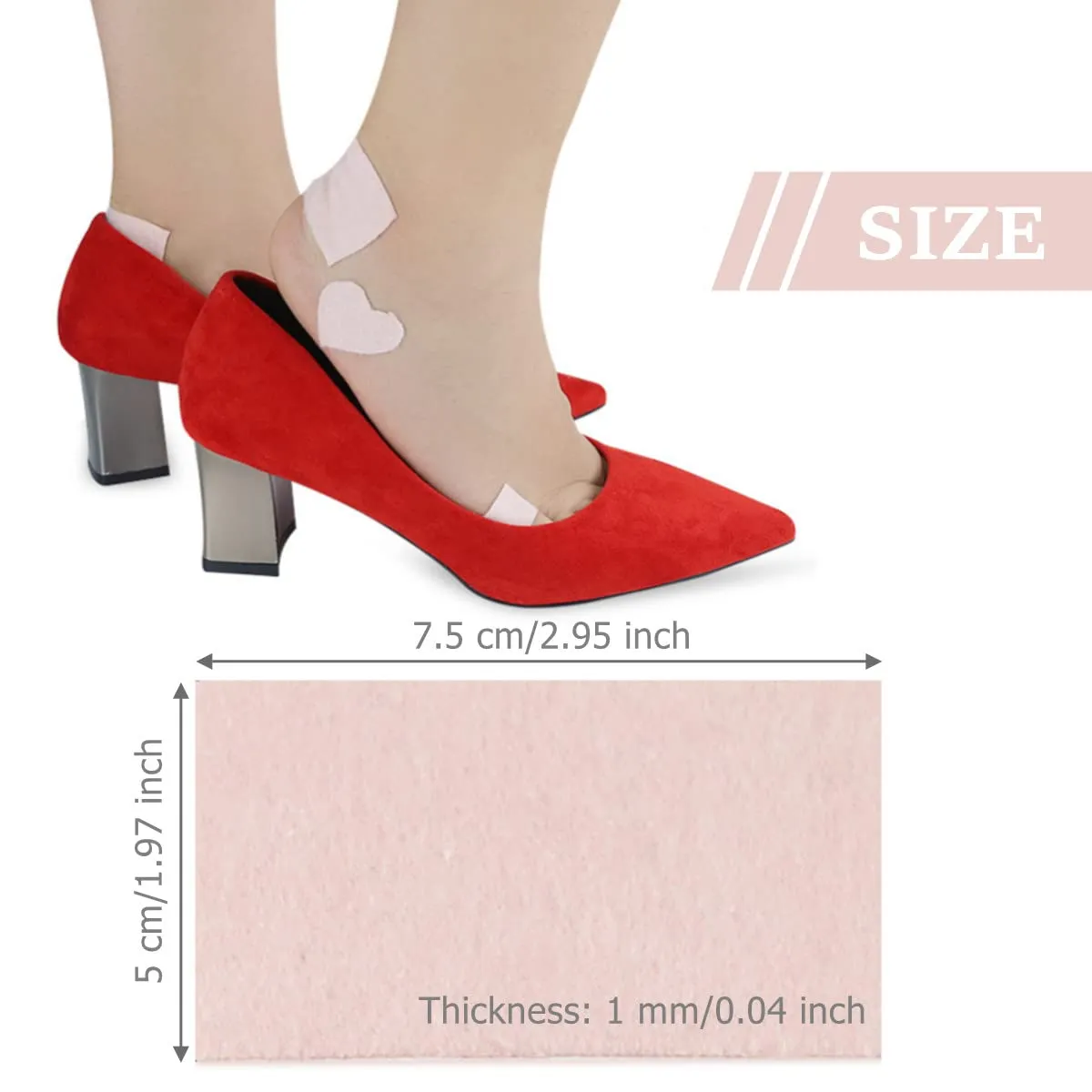 10 Sheets Moleskin Tape Flannel Adhesive Pads Moleskin for Foot, Blister Prevention Patches Foot Care Sticker to Reduce Friction Pain