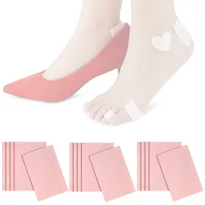 15 Pieces Moleskin Tape Flannel Adhesive Pads Moleskin for Foot Blister Prevention Patches Foot Care Sticker for Heel Toe Pain Relief