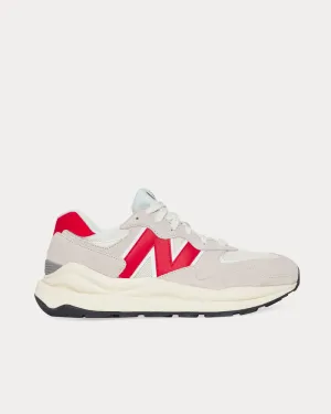 57/40 Off White / Red Low Top Sneakers
