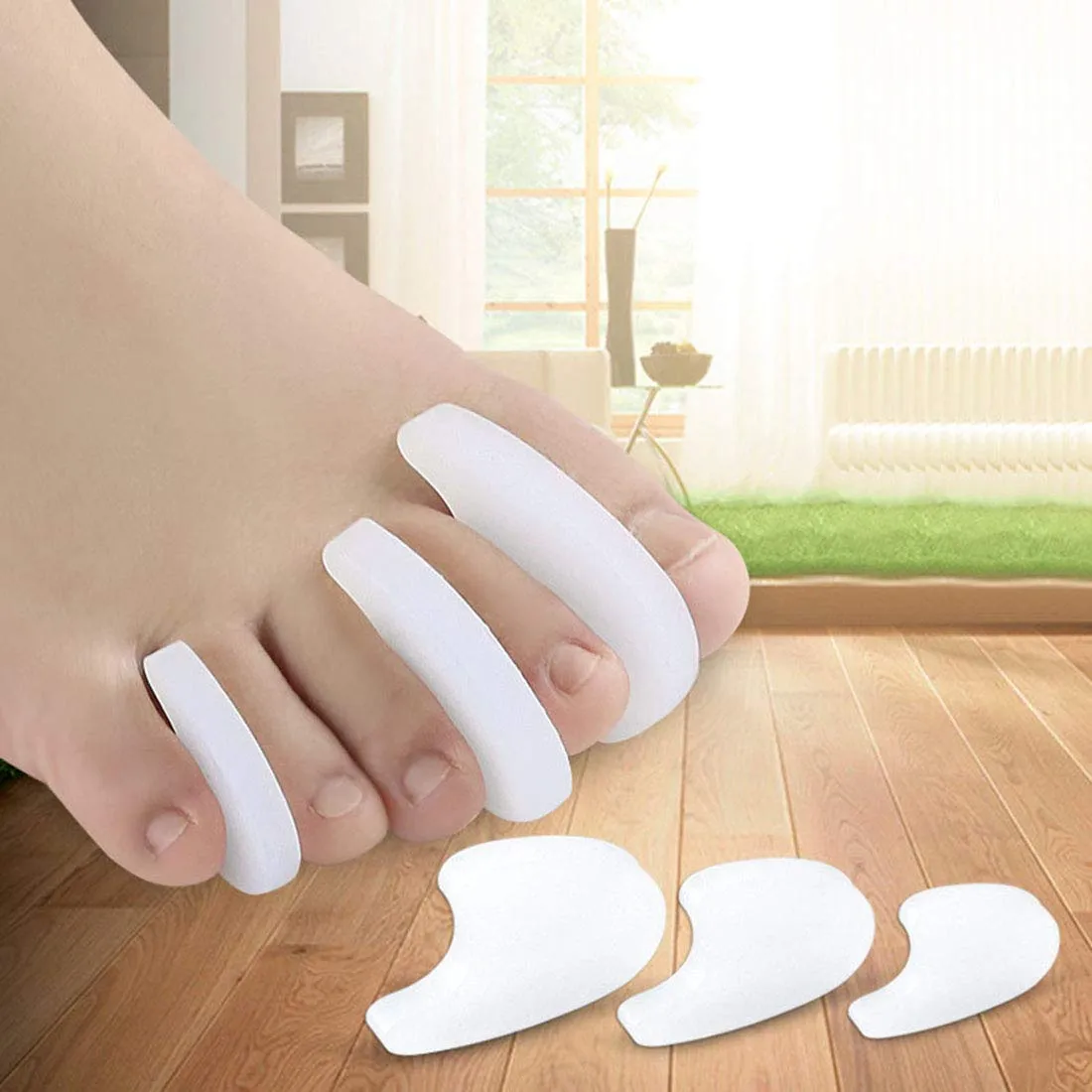 8 Pcs Gel Toe Spacer, Gel Toe Separators for Hammer Toe, Overlapping Relieve Pain Bunion Correctors Toe Spacers Gel Big Toe Straighteners for Hallux Valgus