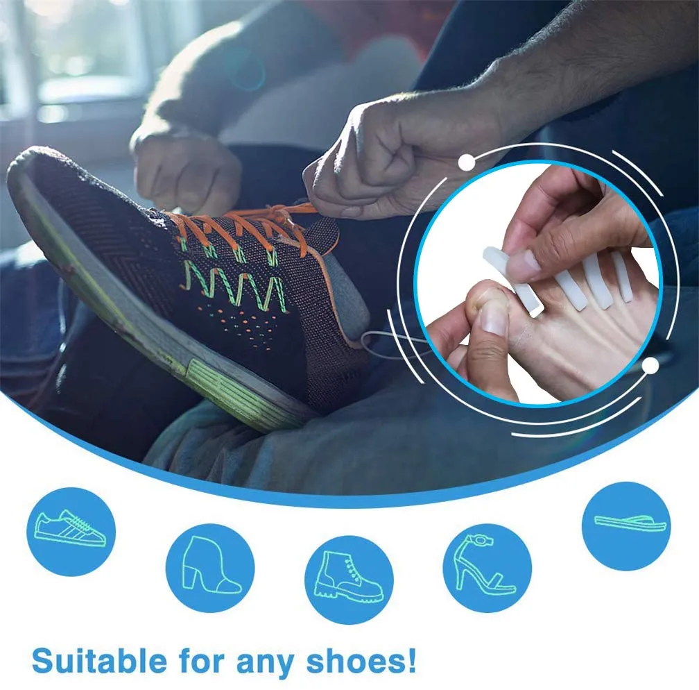 8 Pcs Gel Toe Spacer, Gel Toe Separators for Hammer Toe, Overlapping Relieve Pain Bunion Correctors Toe Spacers Gel Big Toe Straighteners for Hallux Valgus