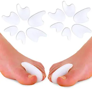 8 Pcs Gel Toe Spacer, Gel Toe Separators for Hammer Toe, Overlapping Relieve Pain Bunion Correctors Toe Spacers Gel Big Toe Straighteners for Hallux Valgus