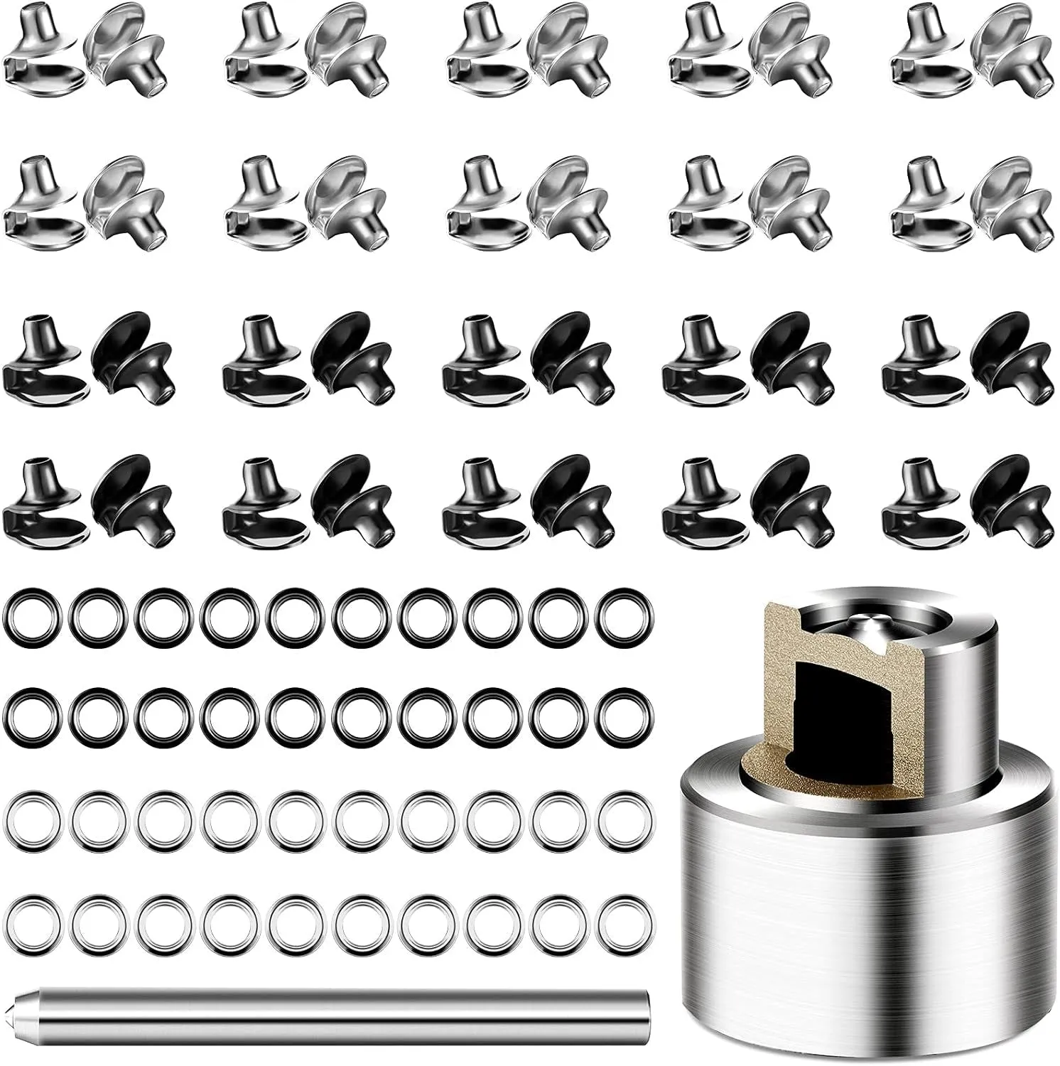 80 Sets Boots Hook Lace Buckles Speed Eyelets Hooks for Boots Shoelace Hooks for Camp Hike Climb (Silver, Black, Gold, Bronze)