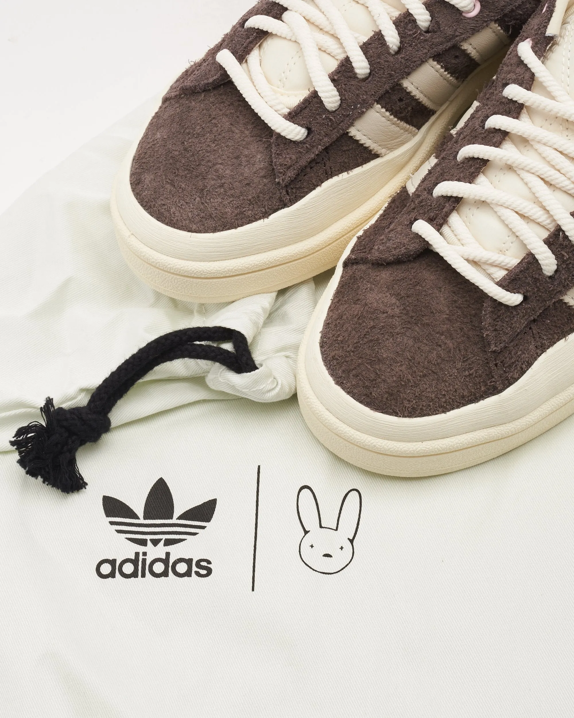 Adidas Men's Campus Bad Bunny Shoes - Deep Brown / Chalk / Pink