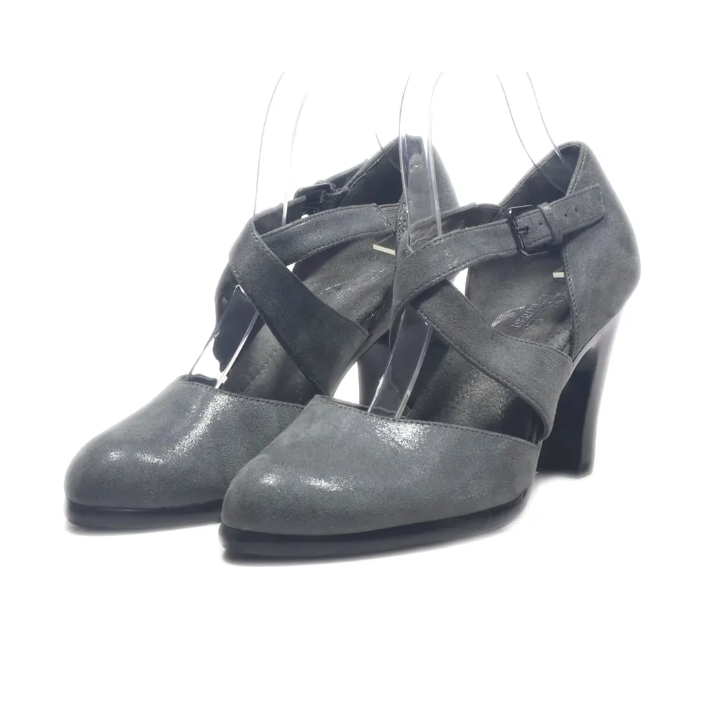 Aerosoles Heelrest High-Heel Shoes Leather Grey Colour For Women