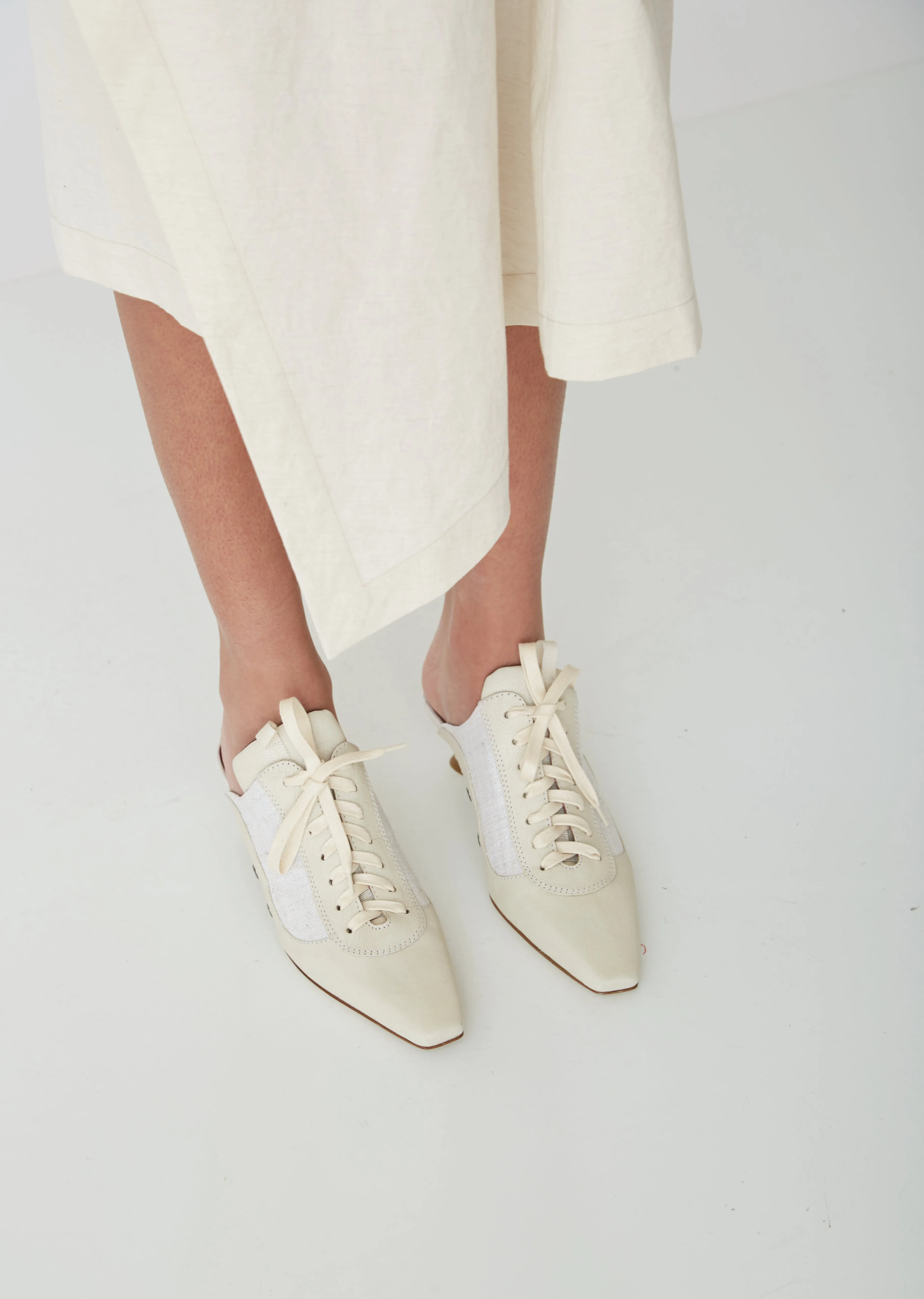 Alice Distressed Lace Up Mule