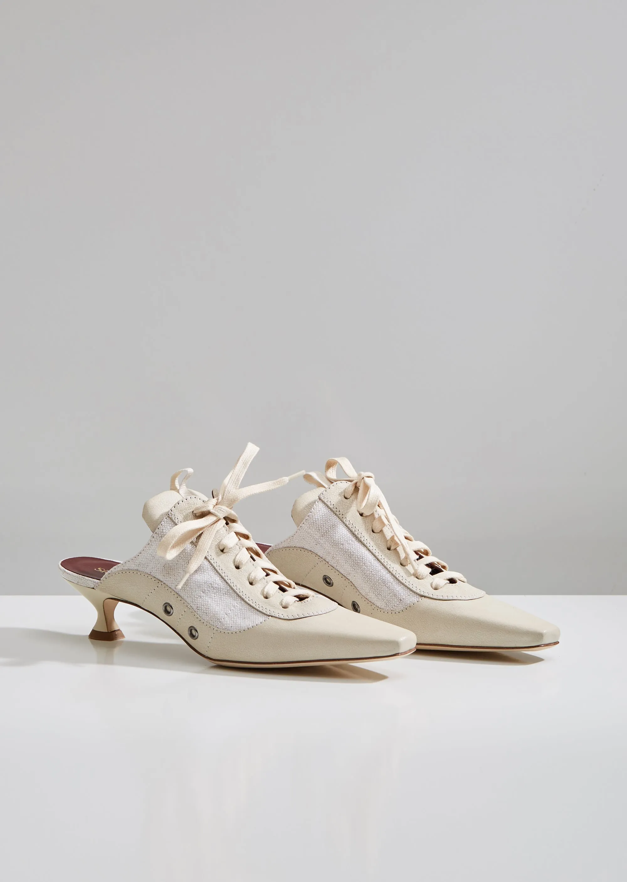 Alice Distressed Lace Up Mule
