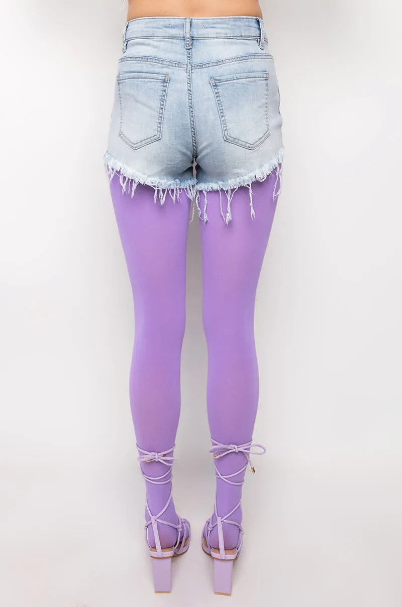 ALL ABOUT HEARTS DENIM SHORTS