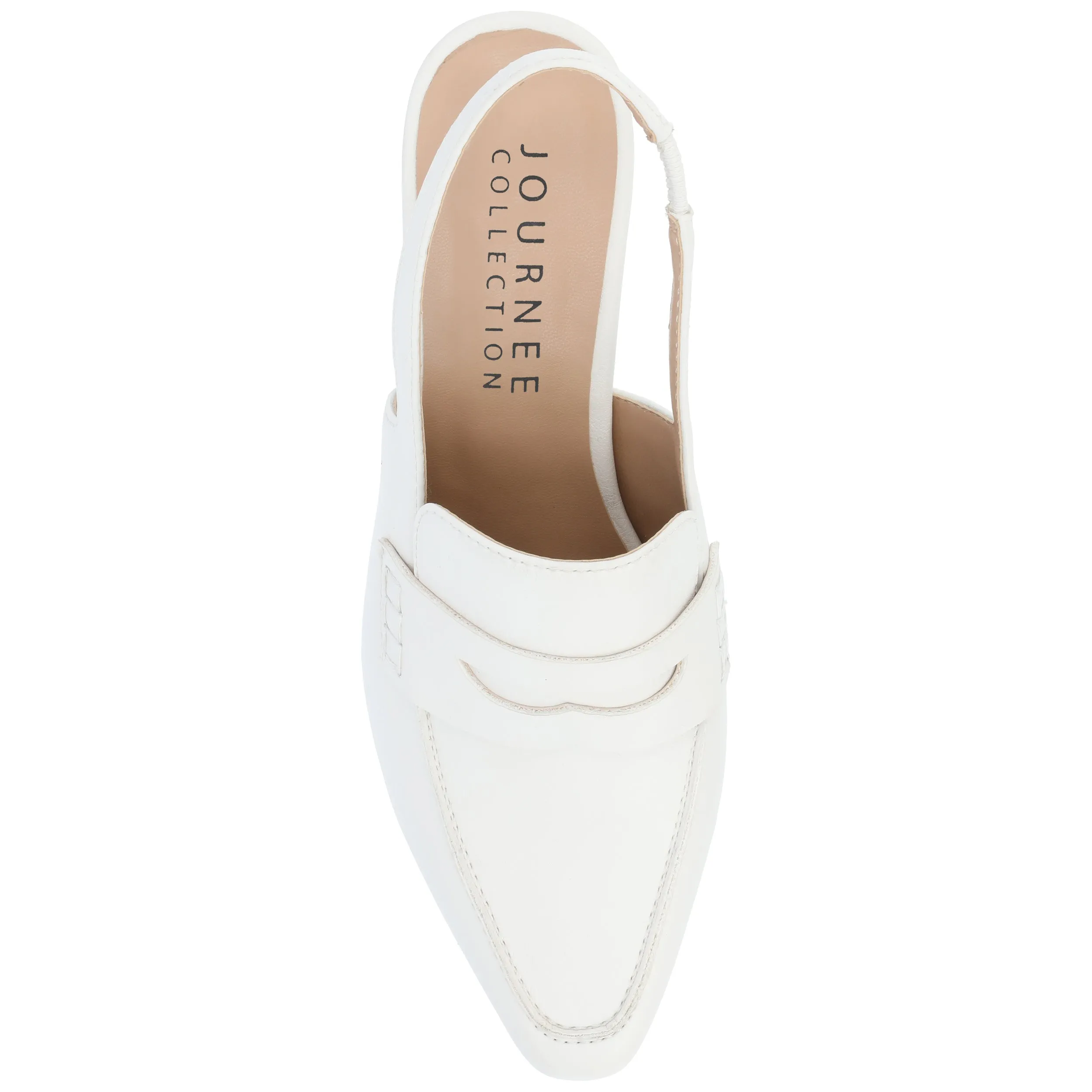 AMORY KITTEN HEEL LOAFERS IN FAUX LEATHER