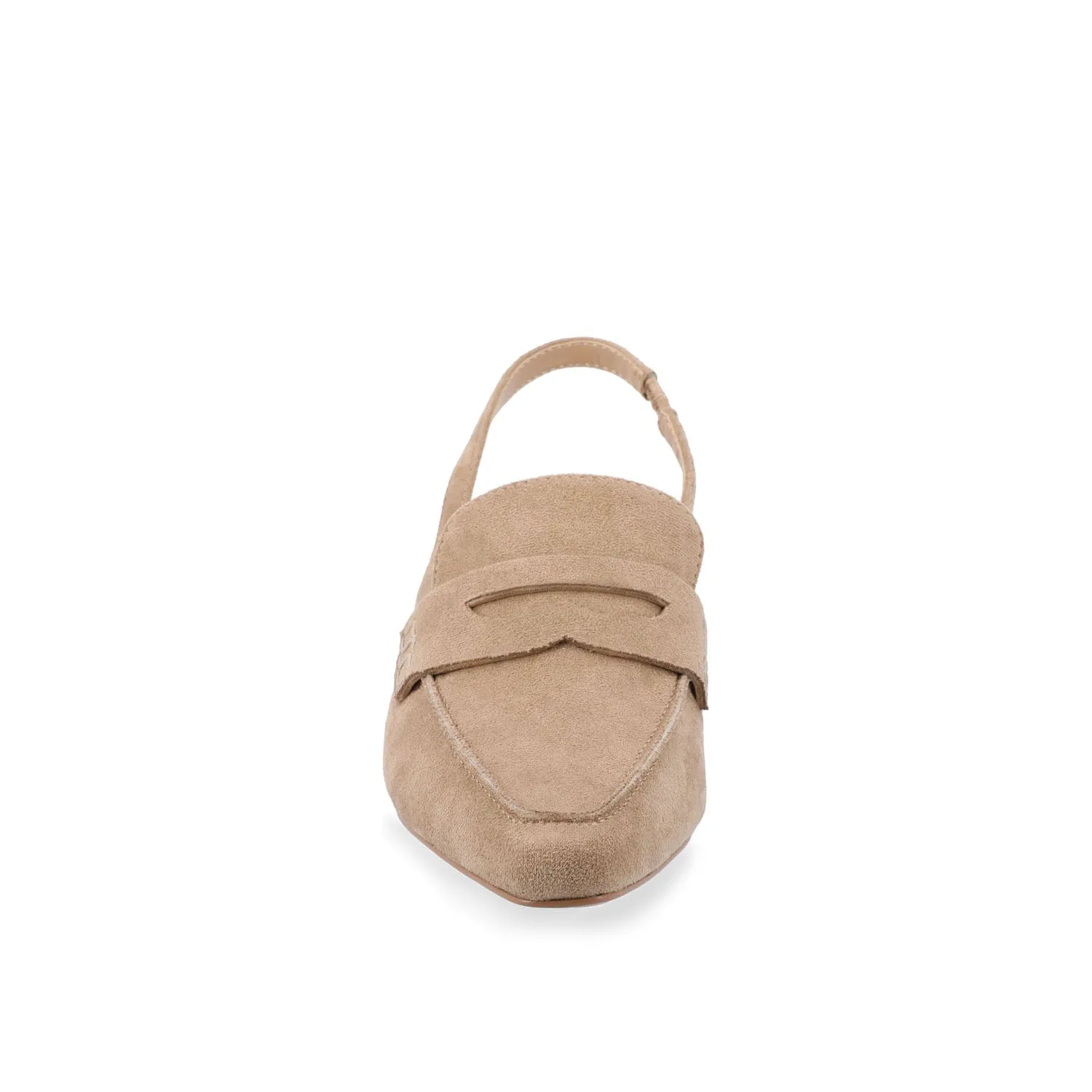 AMORY KITTEN HEEL LOAFERS IN FAUX LEATHER