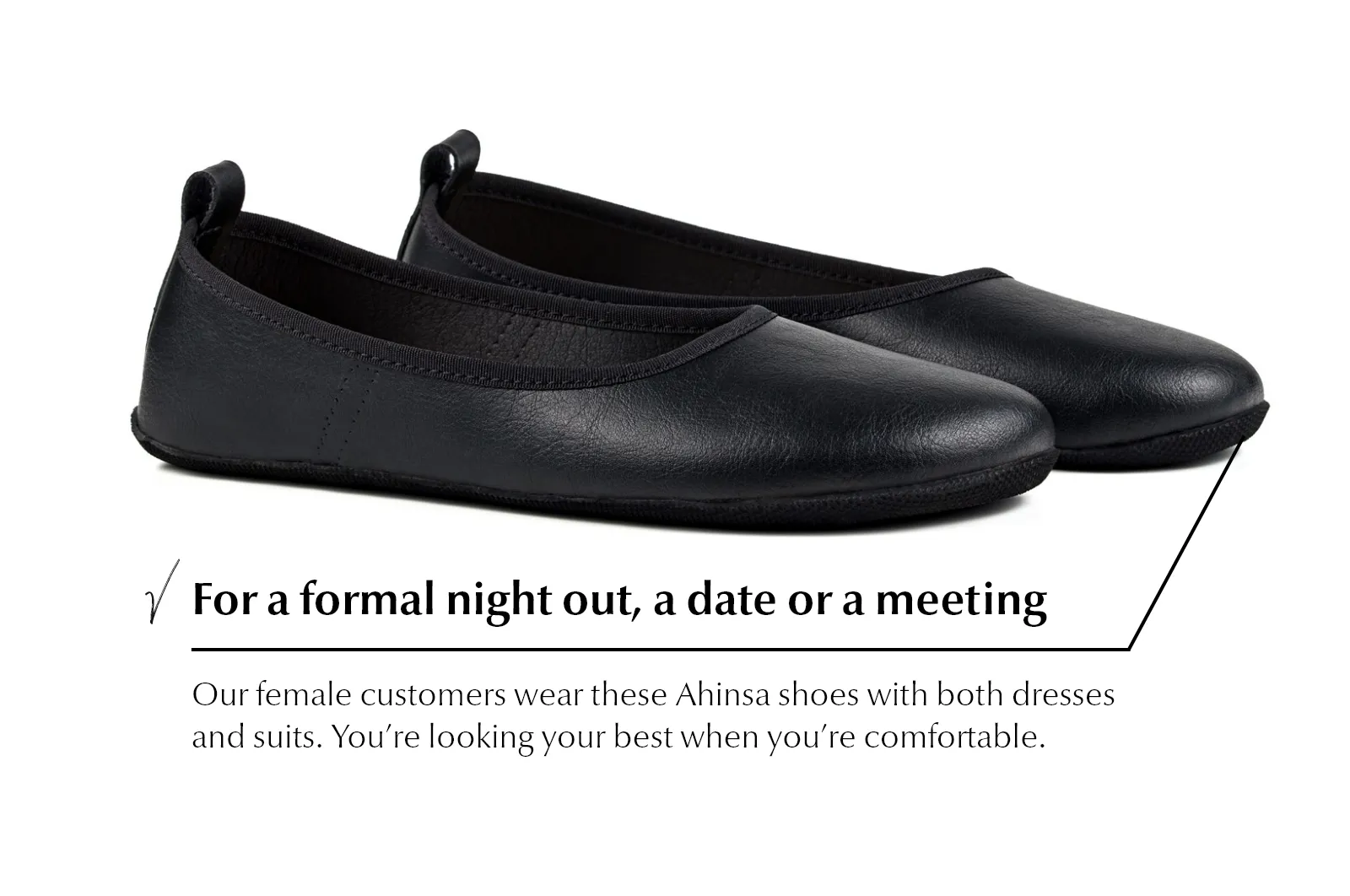 Ananda Narrow Barefoot Dress shoes - Black