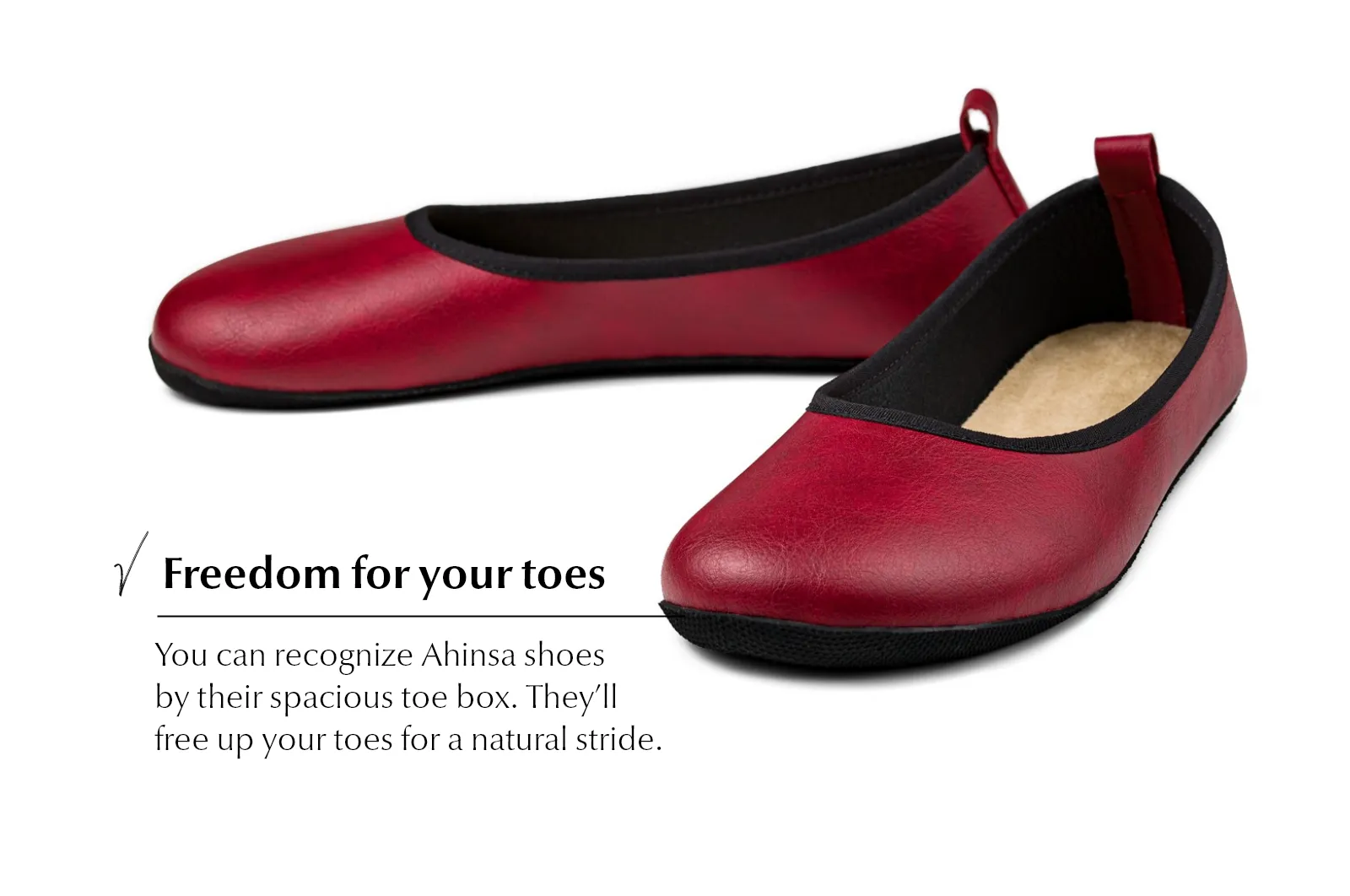 Ananda Narrow Barefoot Dress shoes - Burgundy