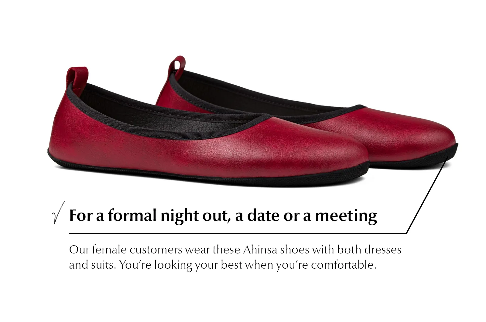 Ananda Narrow Barefoot Dress shoes - Burgundy