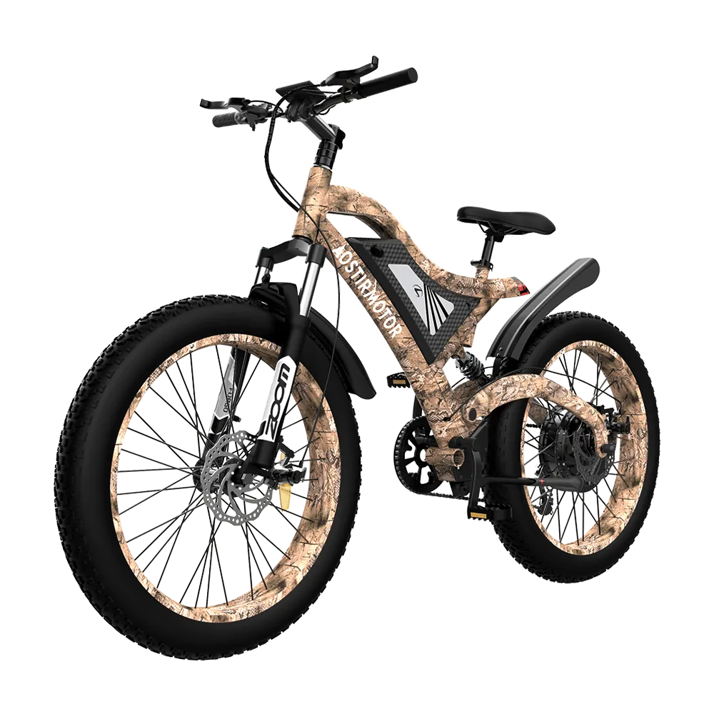 AOSTIRMOTOR SnakeSkin Grain Mountain EBike S18 -1500W | 48V 15Ah Battery