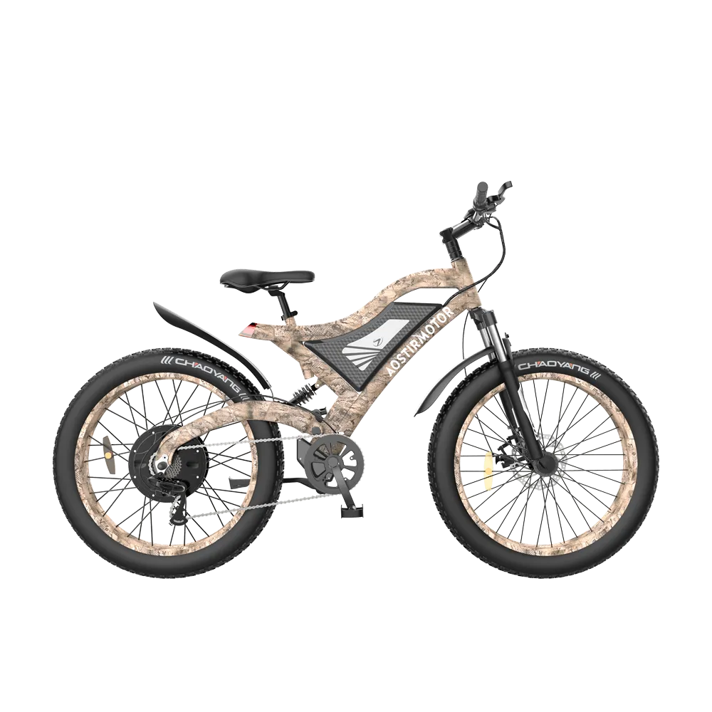 AOSTIRMOTOR SnakeSkin Grain Mountain EBike S18 -1500W | 48V 15Ah Battery