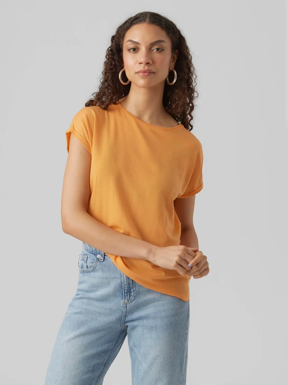 Ava T Shirt Mock Orange