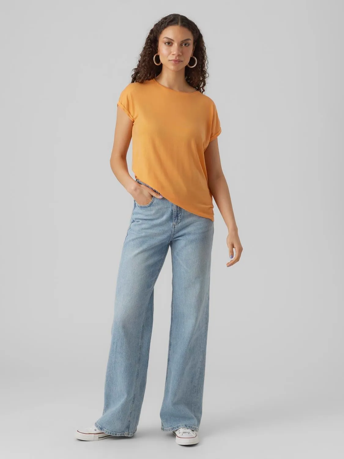 Ava T Shirt Mock Orange