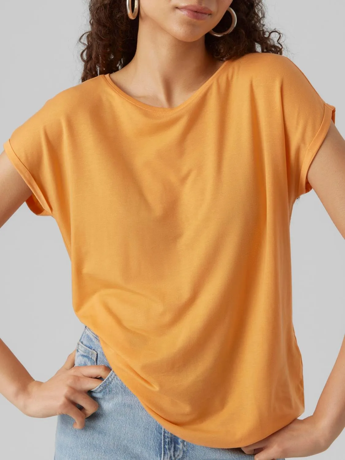 Ava T Shirt Mock Orange
