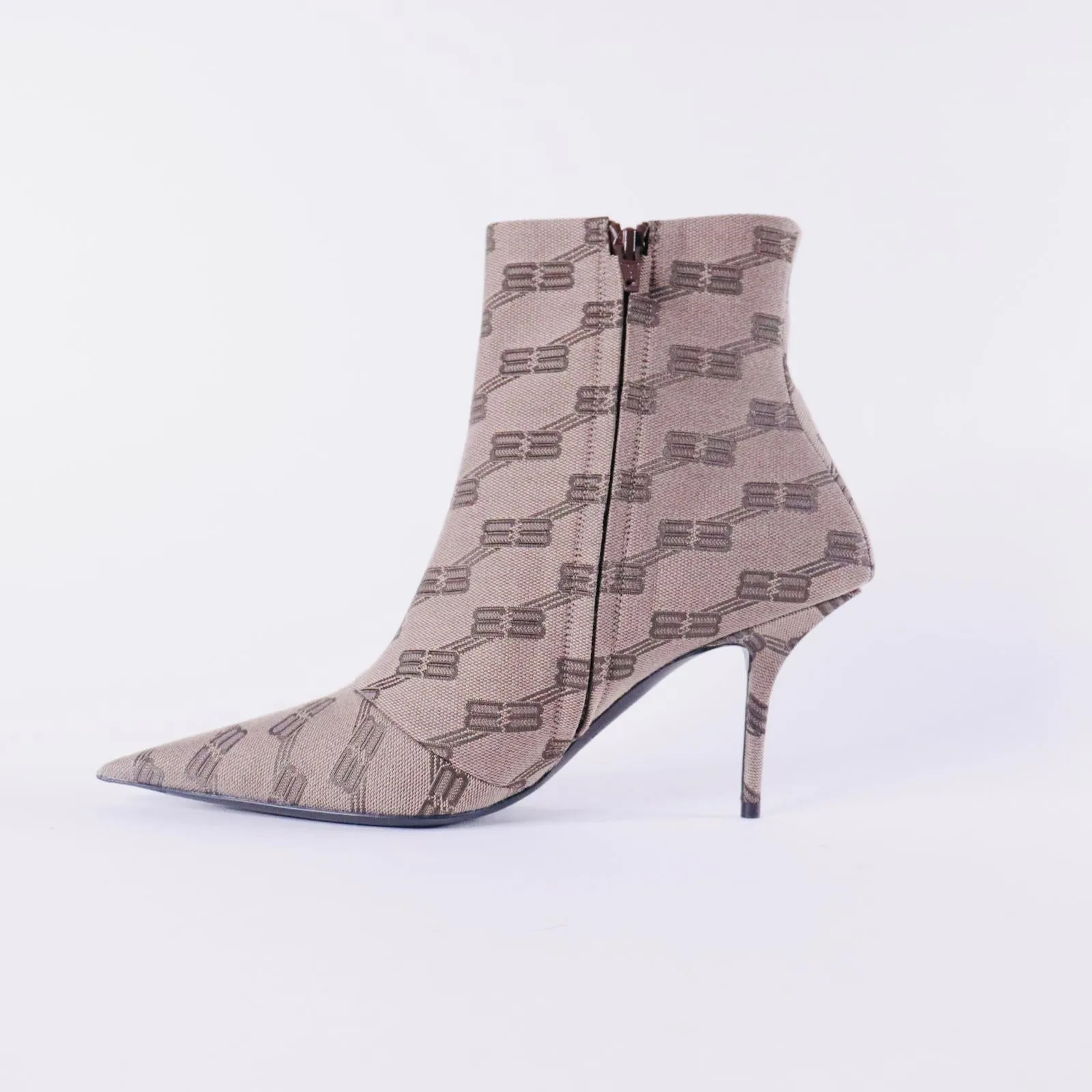 BALENCIAGA  Women's Square Knife 80mm Bootie BB Monogram