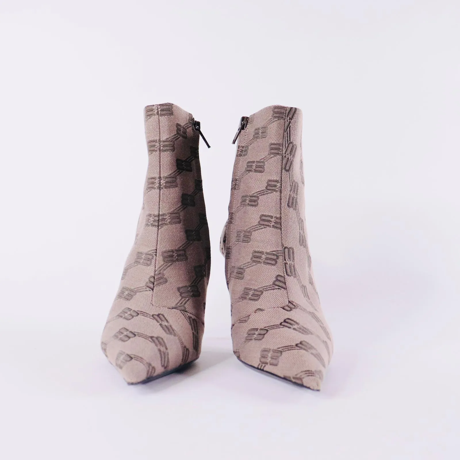 BALENCIAGA  Women's Square Knife 80mm Bootie BB Monogram