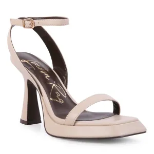Beige Ankle Strap Sandals