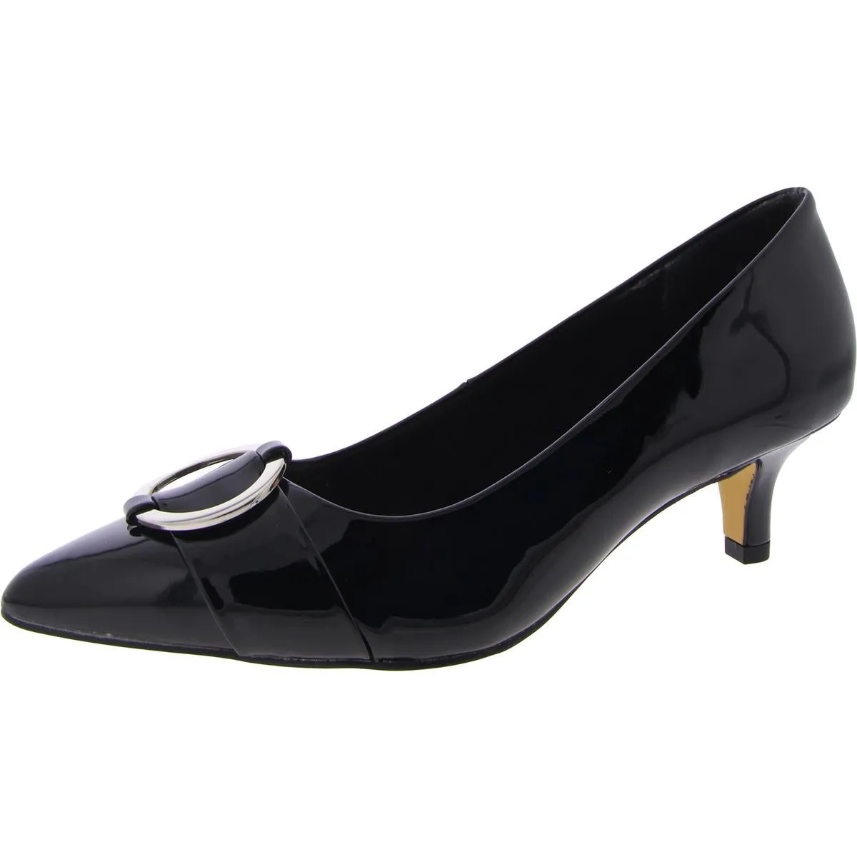 Bella Vita Womens Nic Slip On Pointed Toe Kitten Heels