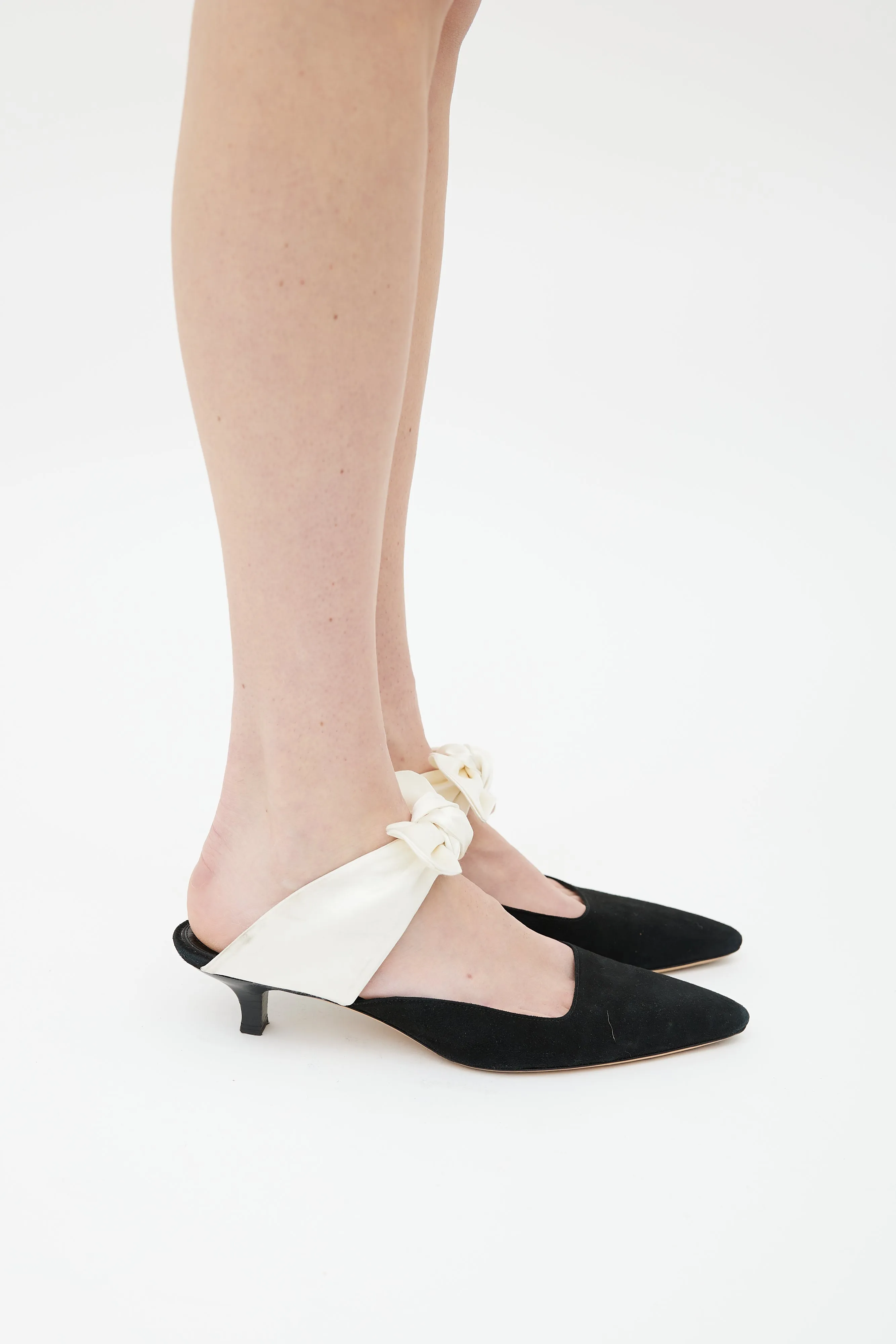 Black Coco Suede Mule