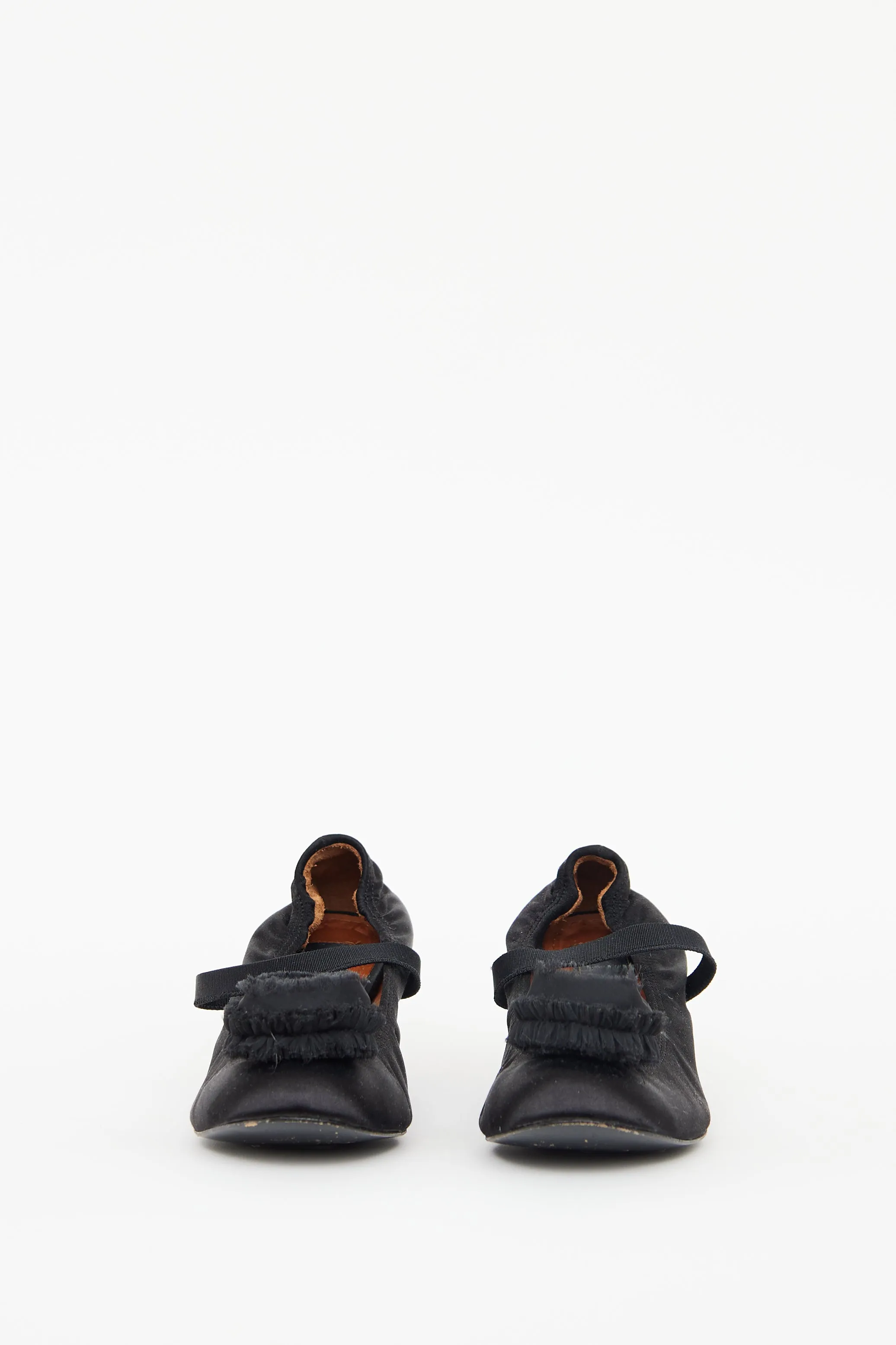 Black Flower Ballerina Heel