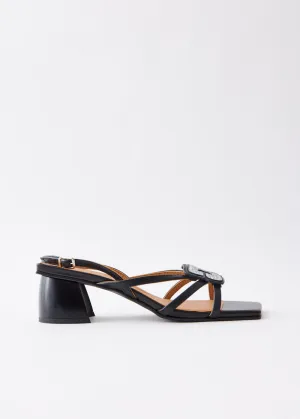 Butterfly Strass Kitten Heel Sandals