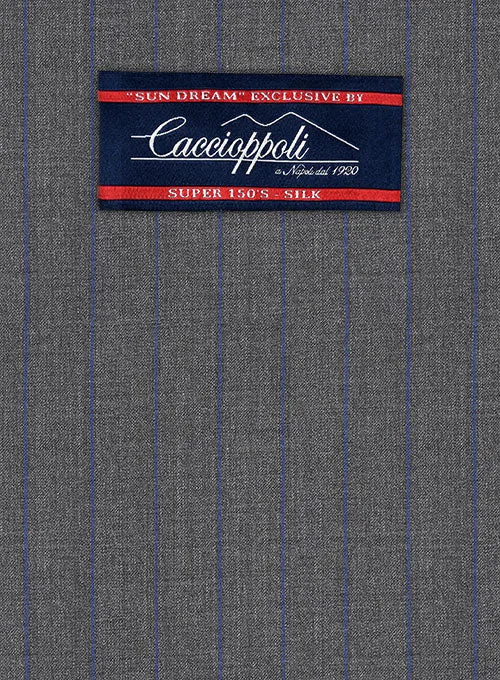 Caccioppoli Sun Dream Cisko Gray Wool Silk Jacket
