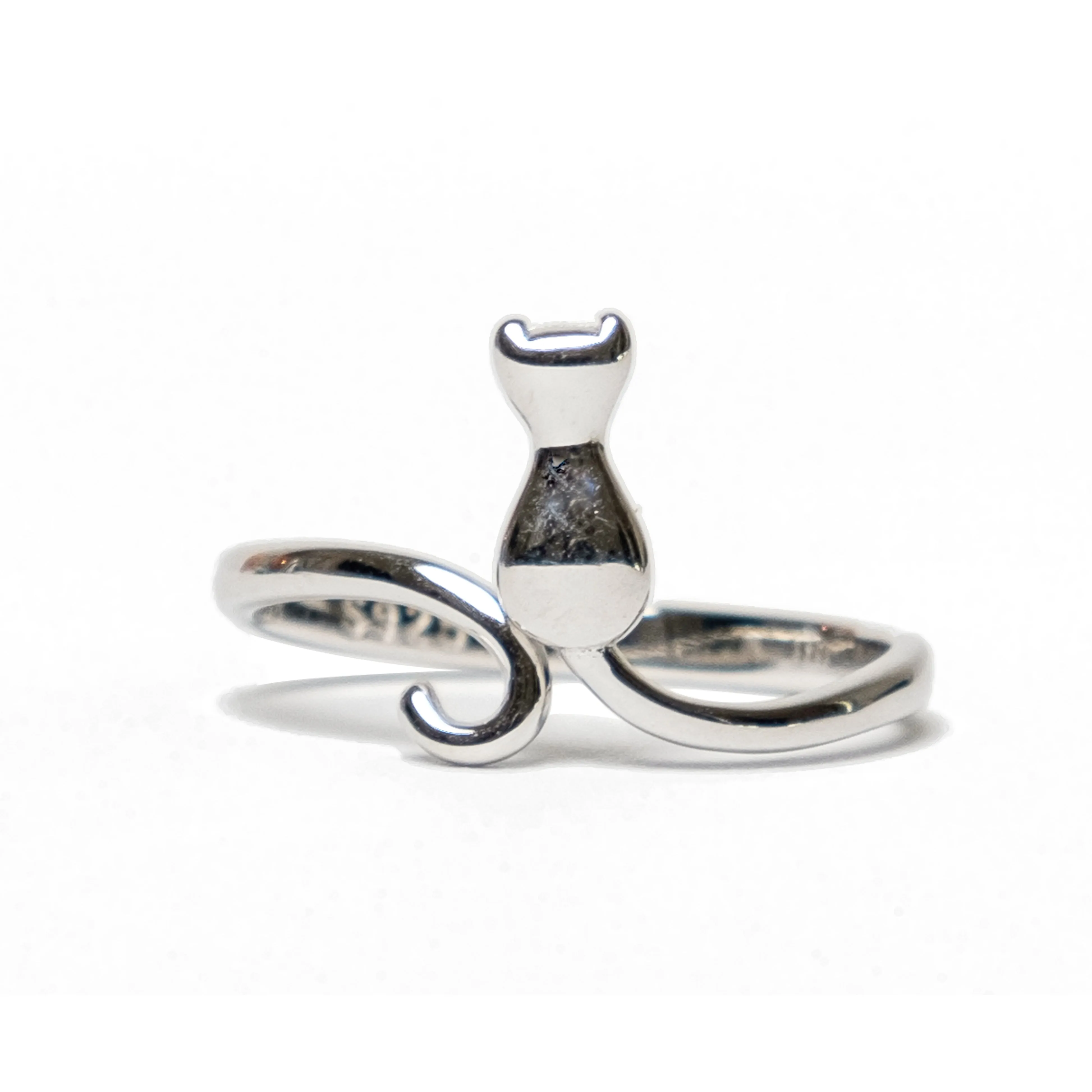 Chokore Sterling Silver Cute Kitten Ring