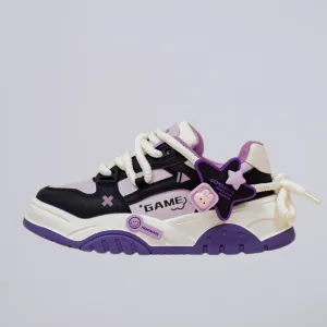 *CLEARANCE* Purple Power Gamer Bunny Chunky Sneakers - Women's