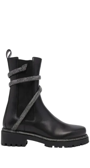 Cleo Combat Black Biker Boots( carryover style)