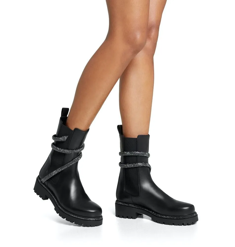 Cleo Combat Black Biker Boots( carryover style)