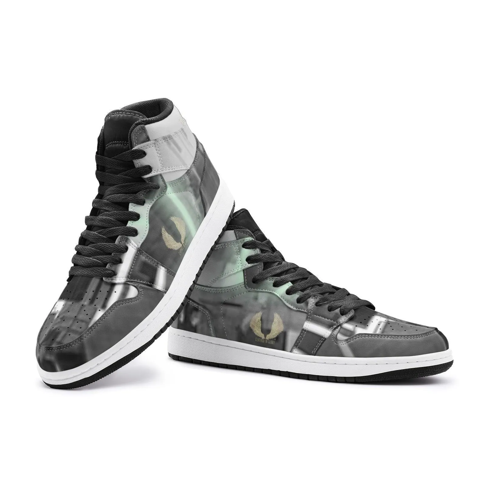 Clothed In Glory Shaded Black Urban Unisex Sneaker/Shoes TR