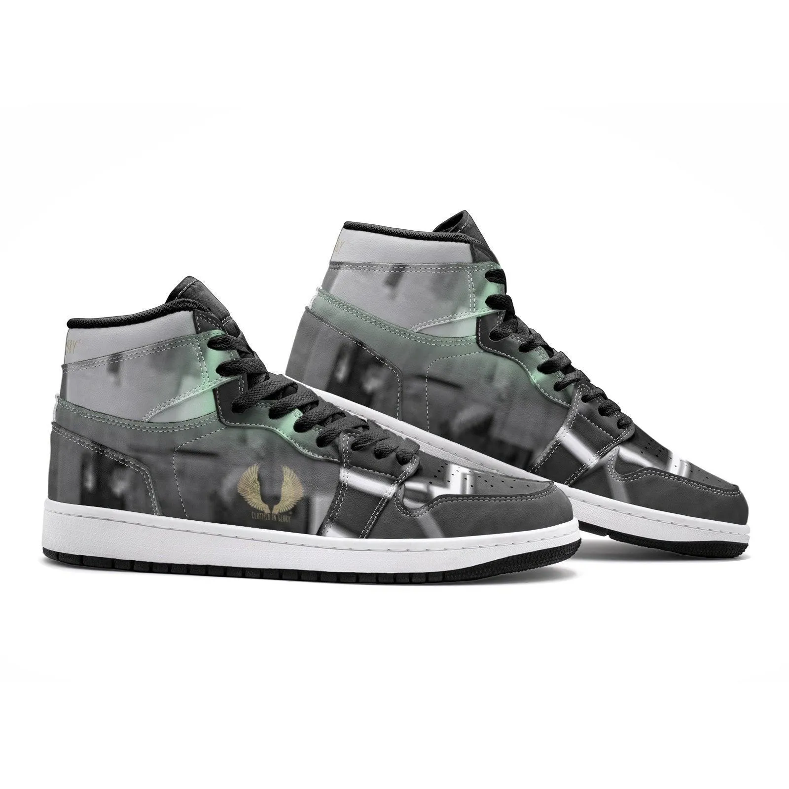 Clothed In Glory Shaded Black Urban Unisex Sneaker/Shoes TR