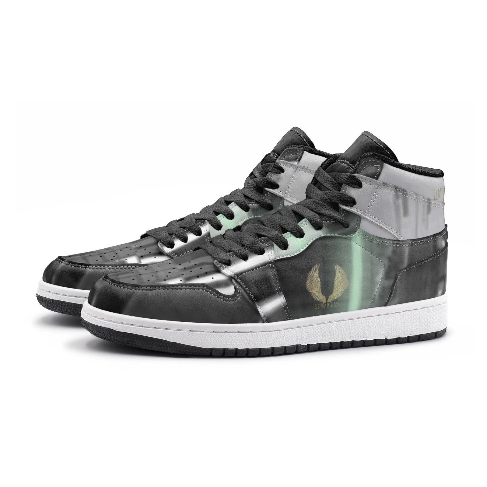 Clothed In Glory Shaded Black Urban Unisex Sneaker/Shoes TR