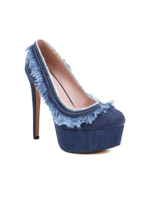 Denim Platform Stiletto&Pumps