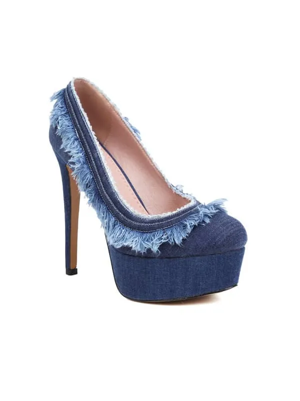 Denim Platform Stiletto&Pumps