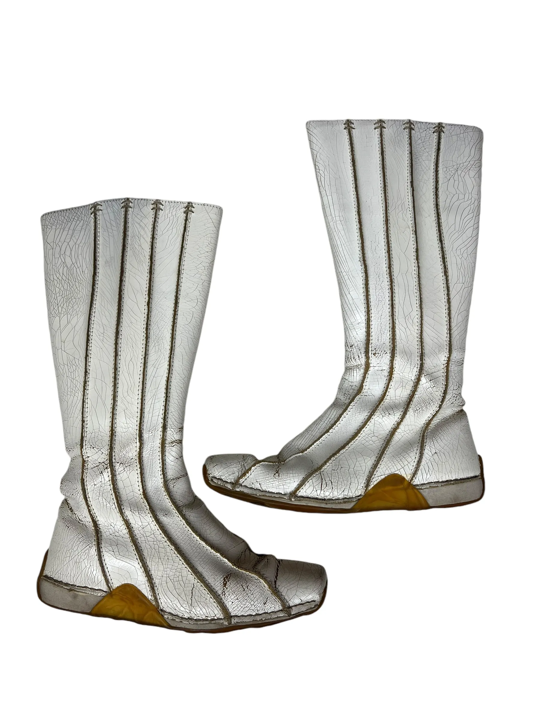 Diesel cracked paint moto boots