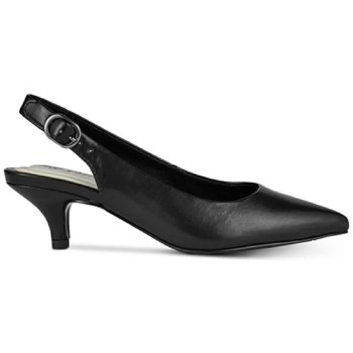 Easy Street Womens Faye Faux Leather Slingback Kitten Heels