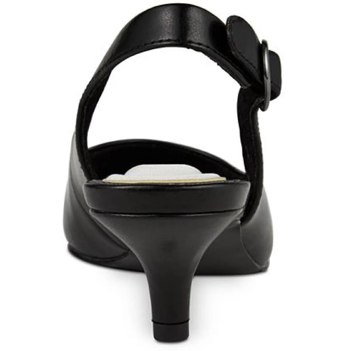 Easy Street Womens Faye Faux Leather Slingback Kitten Heels