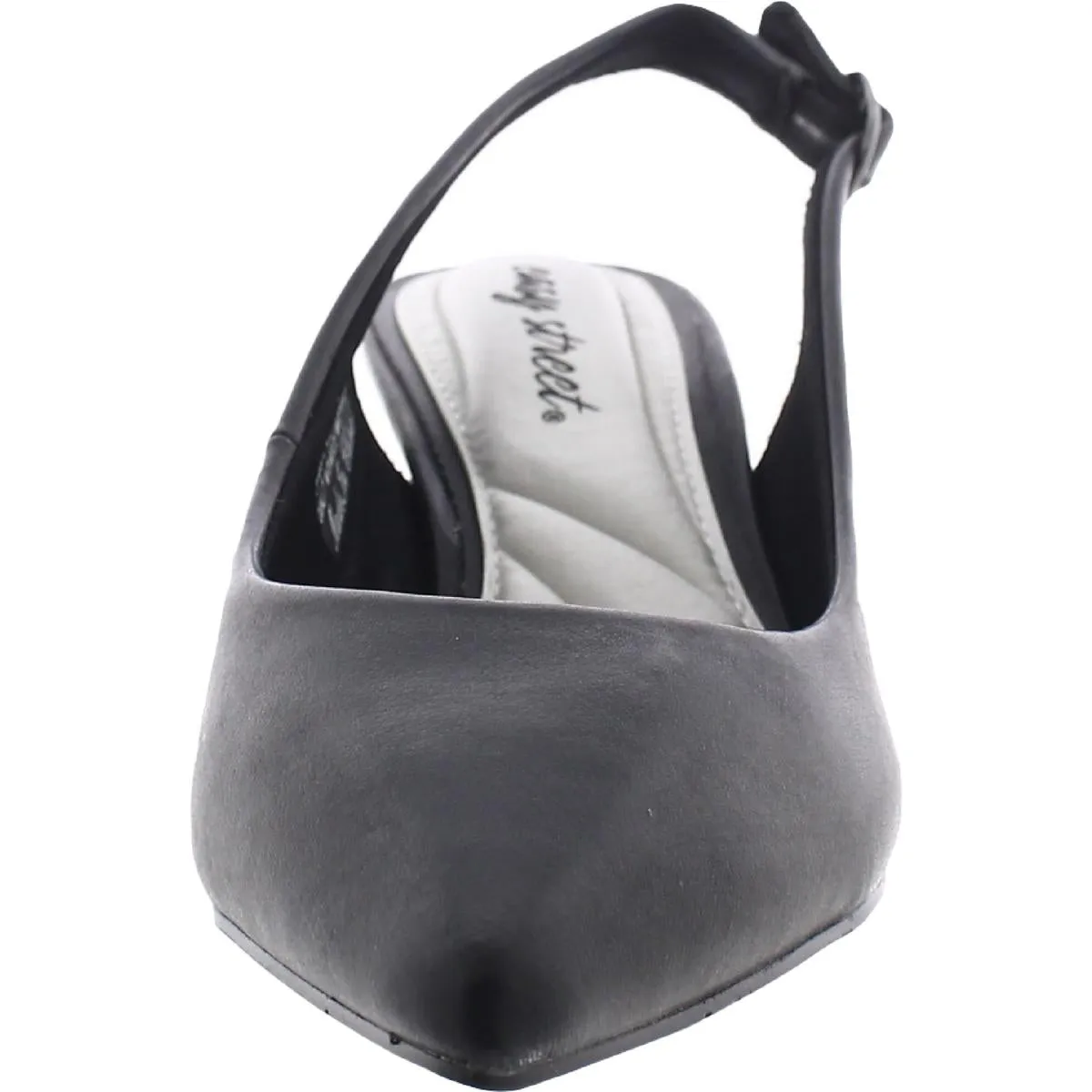 Easy Street Womens Faye Faux Leather Slingback Kitten Heels