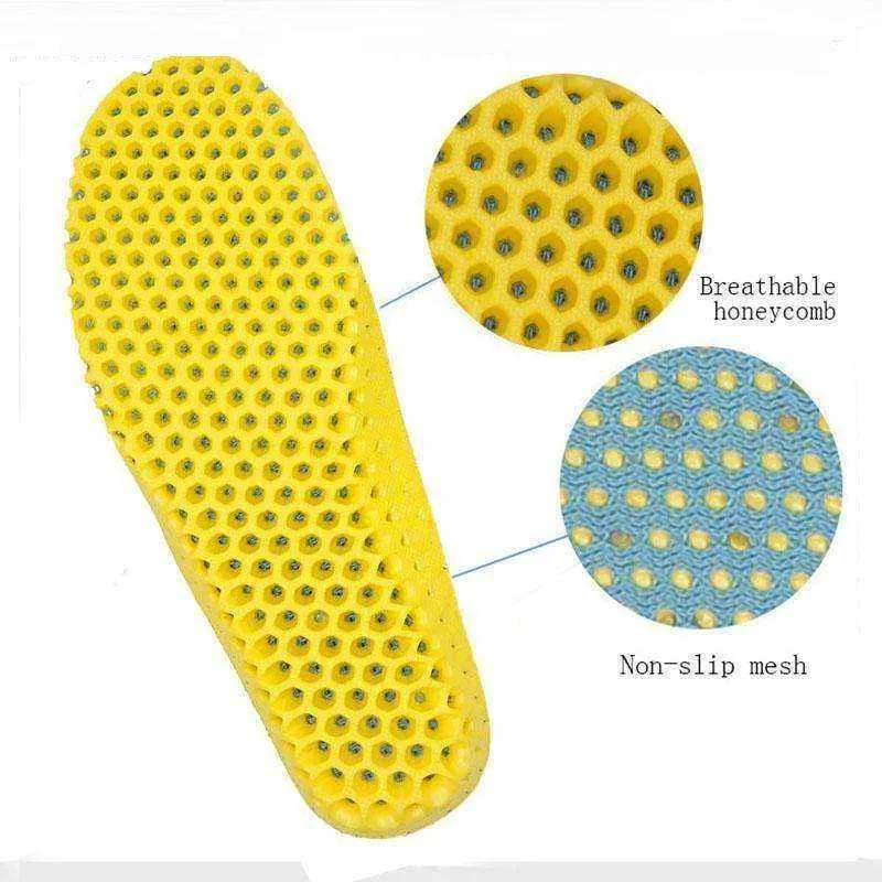 Elastic Breathable Deodorant Running Foot Cushion Insoles