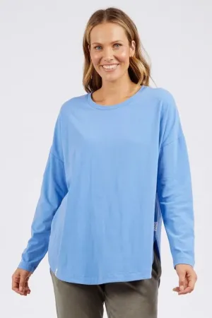 Elm Society Long Sleeve Tee Cerulean Blue