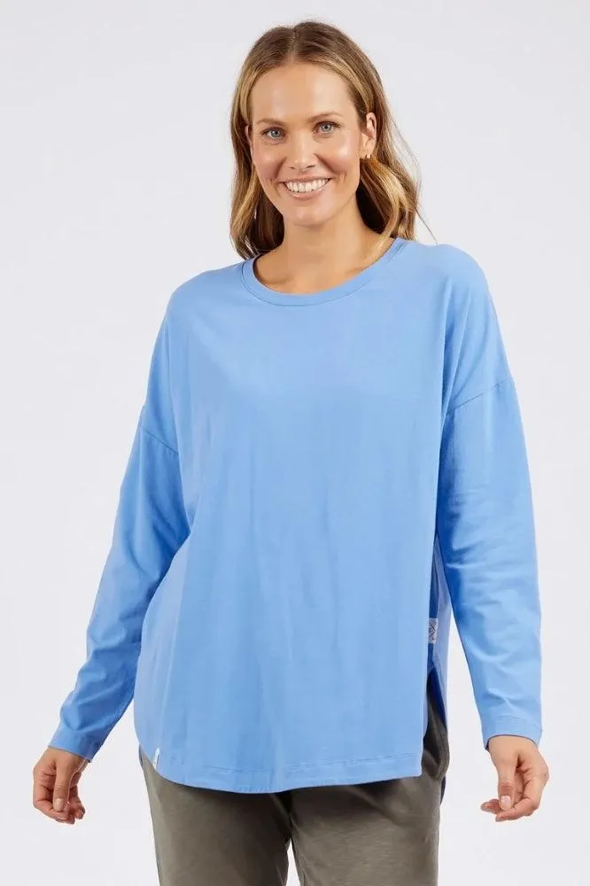 Elm Society Long Sleeve Tee Cerulean Blue