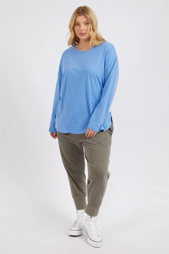 Elm Society Long Sleeve Tee Cerulean Blue