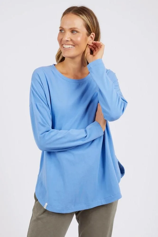 Elm Society Long Sleeve Tee Cerulean Blue