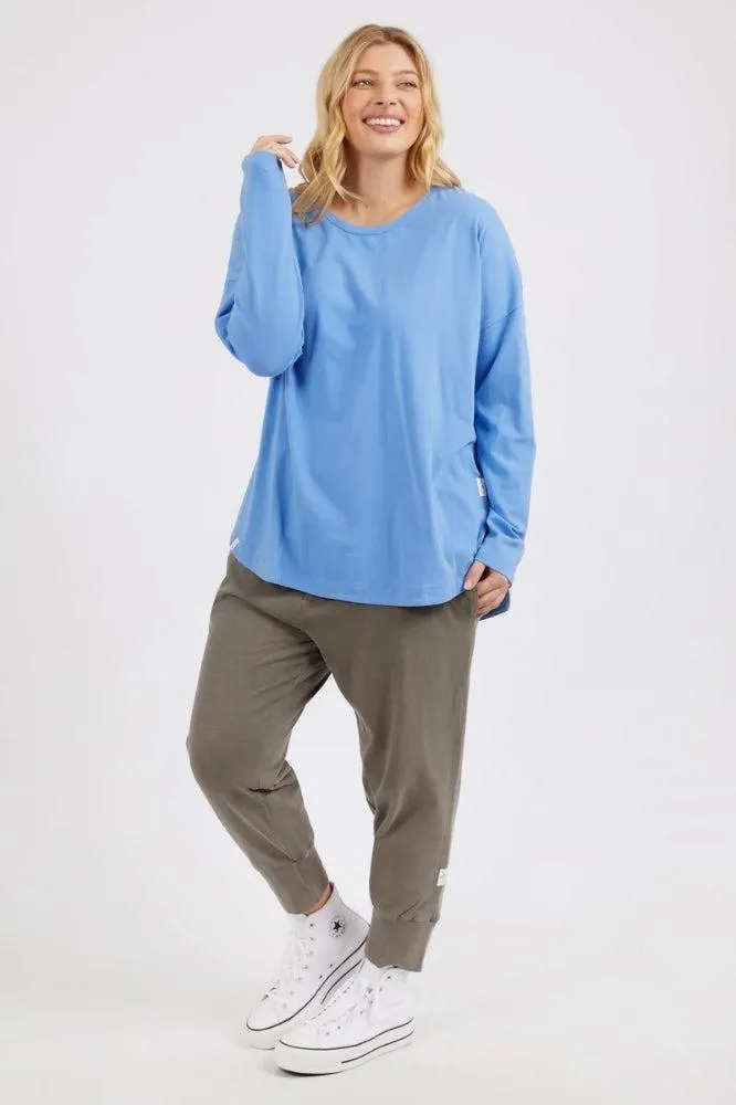 Elm Society Long Sleeve Tee Cerulean Blue