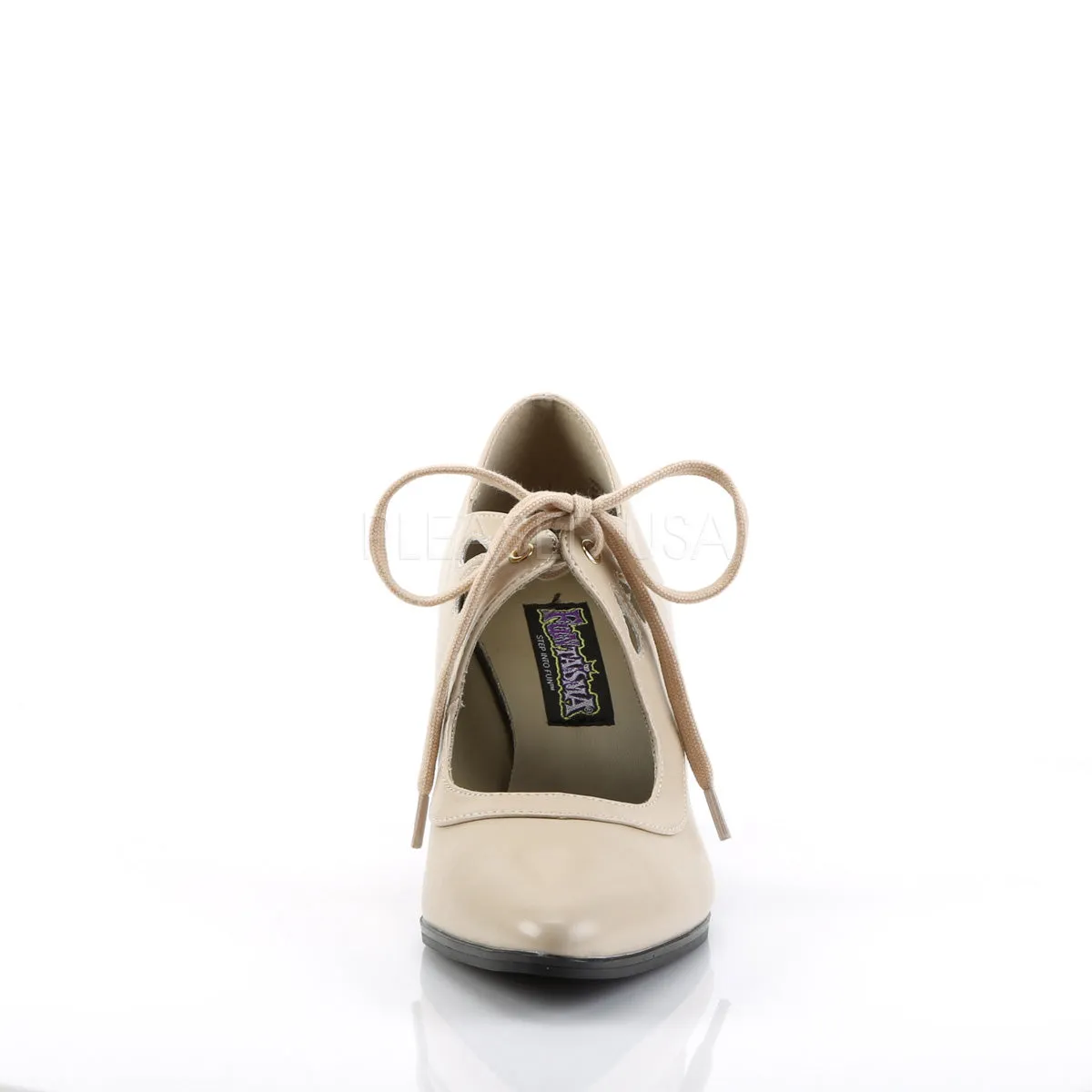 Faux Leather Lace-Up Shoes with 2.75-inch Heels PS-VICTORIAN-03
